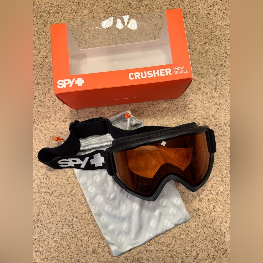 SPY Crusher Snow Goggles - Black Frame with Orange Lens